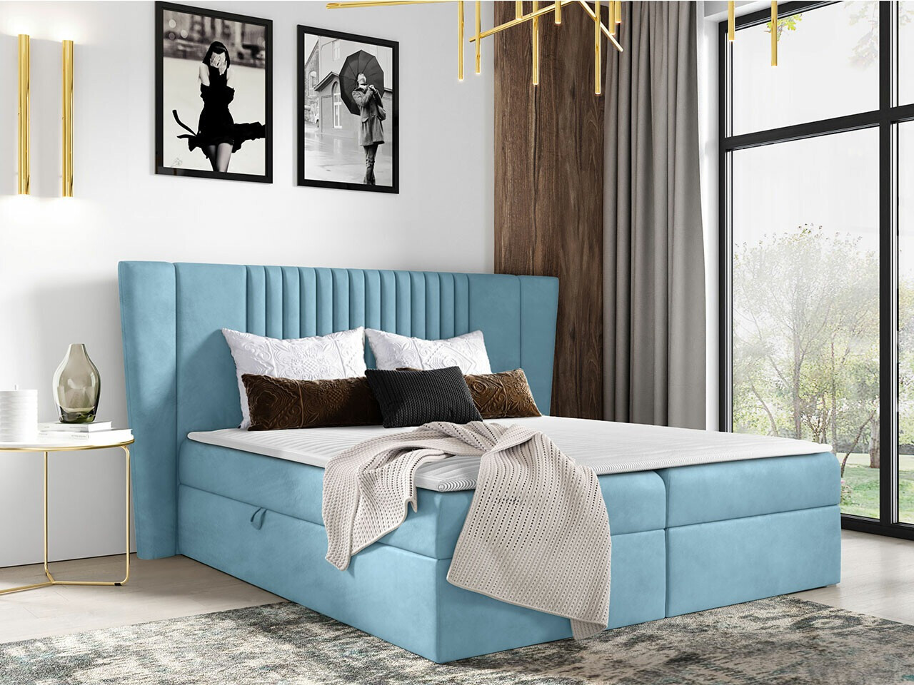 Boxspring postelja Fenestra (Magic Velvet 2260)