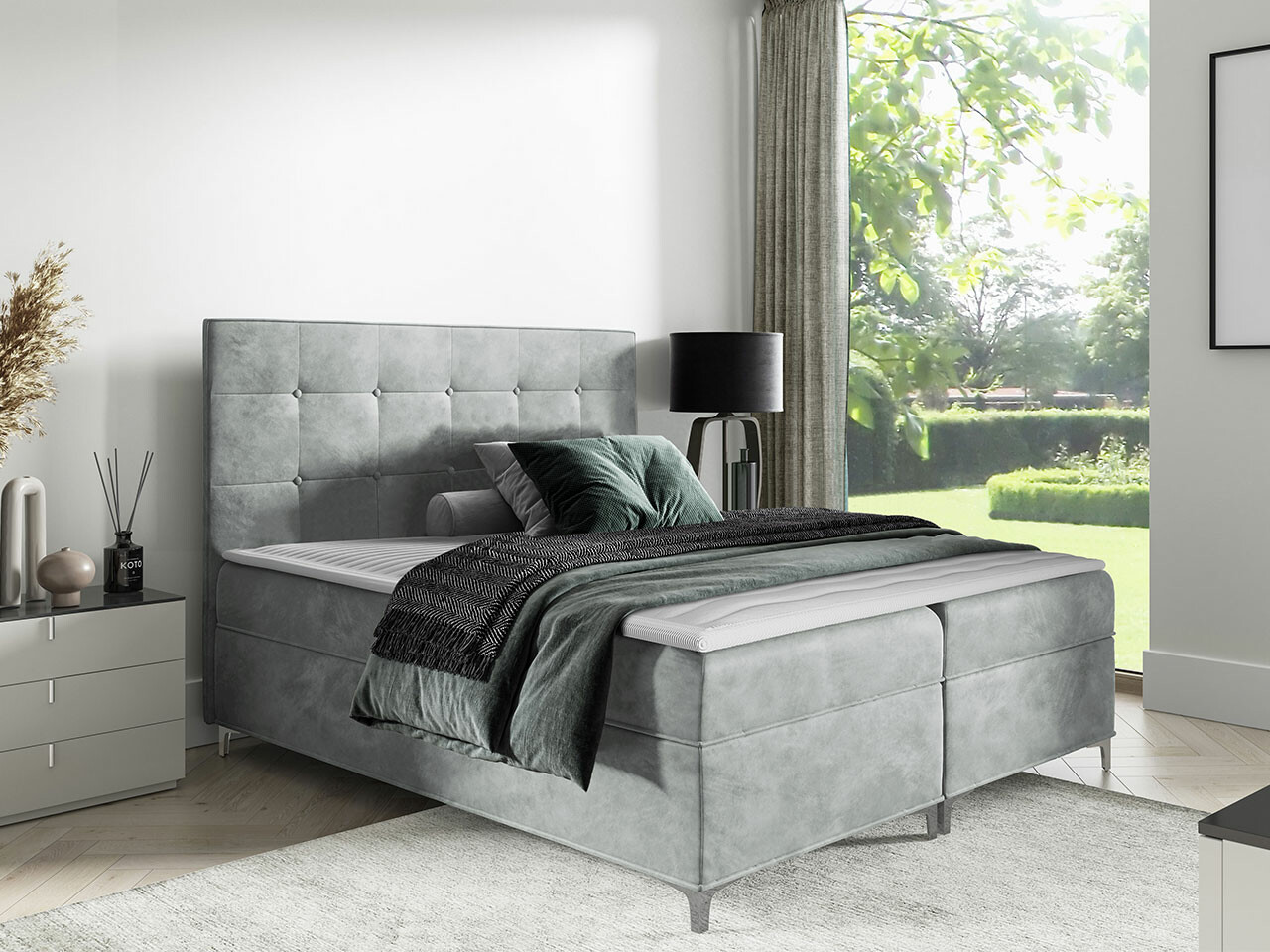 Boxspring postelja Porta (Fresh 33)