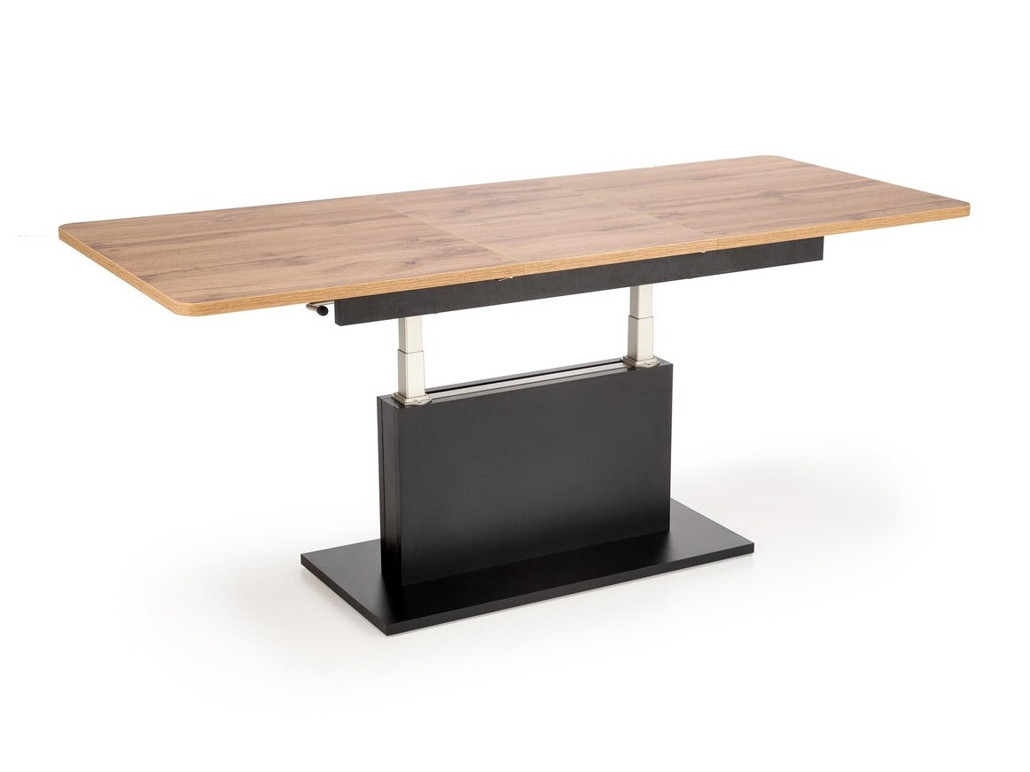 Raztegljiva klubska mizica Houston 1253 (Wotan hrast + Črna)