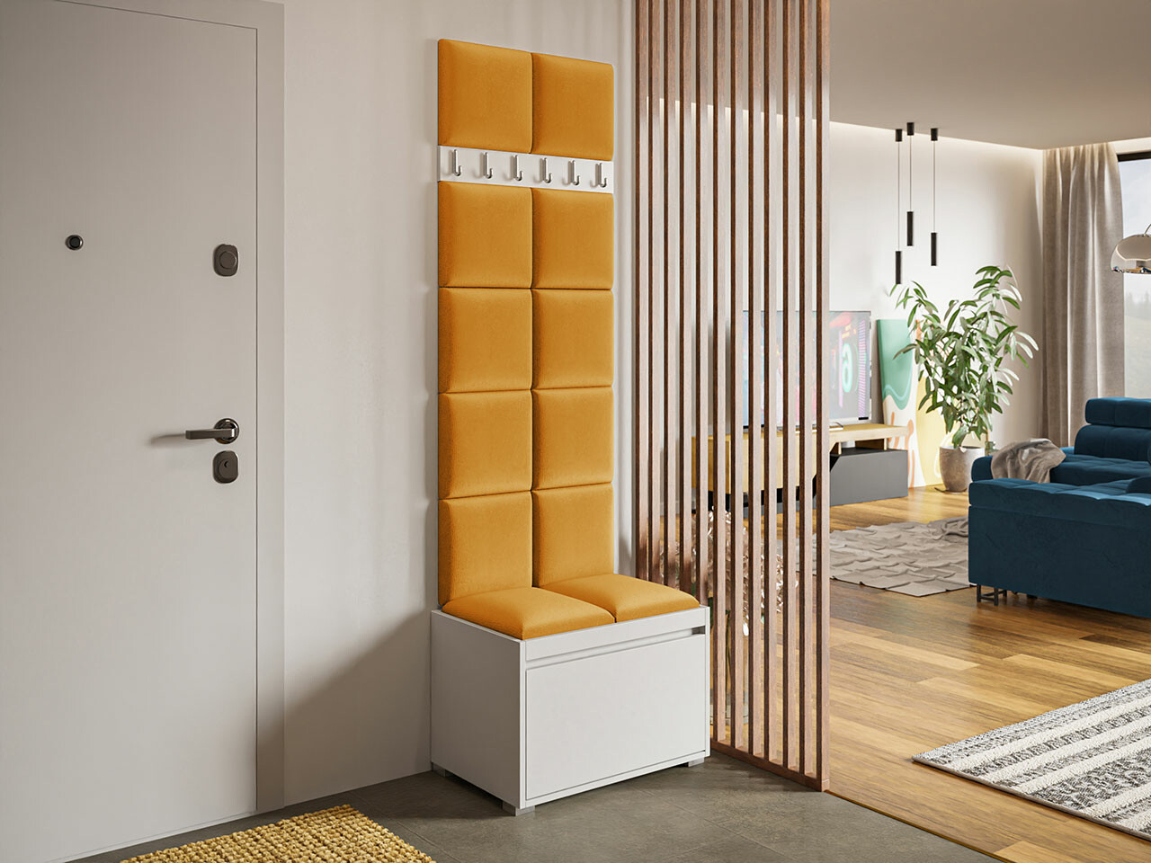 Komplet za predsobo Comfivo Pinus VII (Bela + Manila 32)