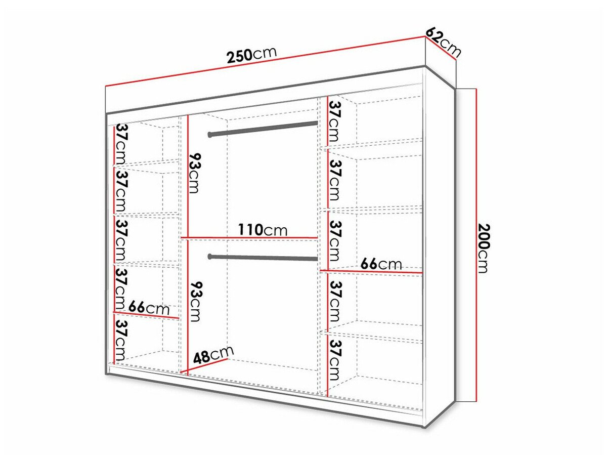 Garderobna omara Ferfere 102 (Črna)