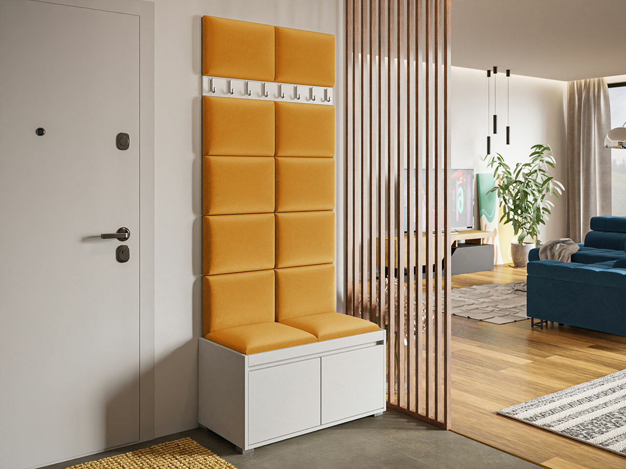 Komplet za predsobo Comfivo Pinus IV (Bela + Manila 32)