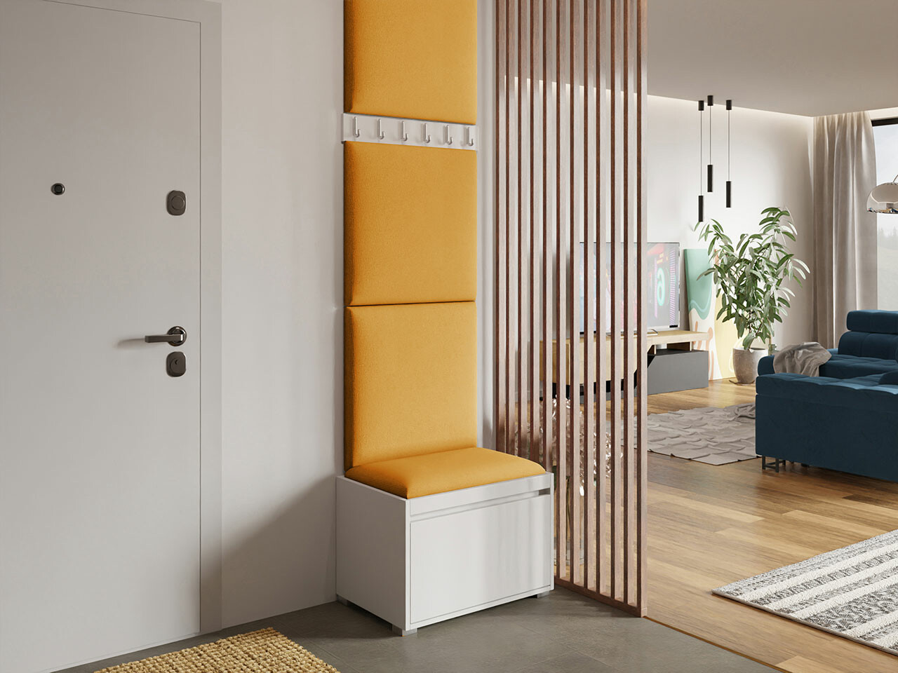 Komplet za predsobo Comfivo Pinus IX (Bela + Manila 32)