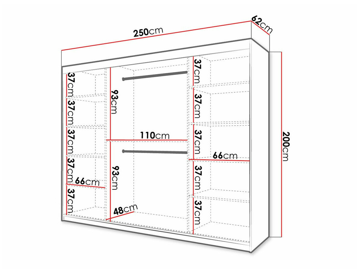 Garderobna omara Elblaru 102 (Črna)