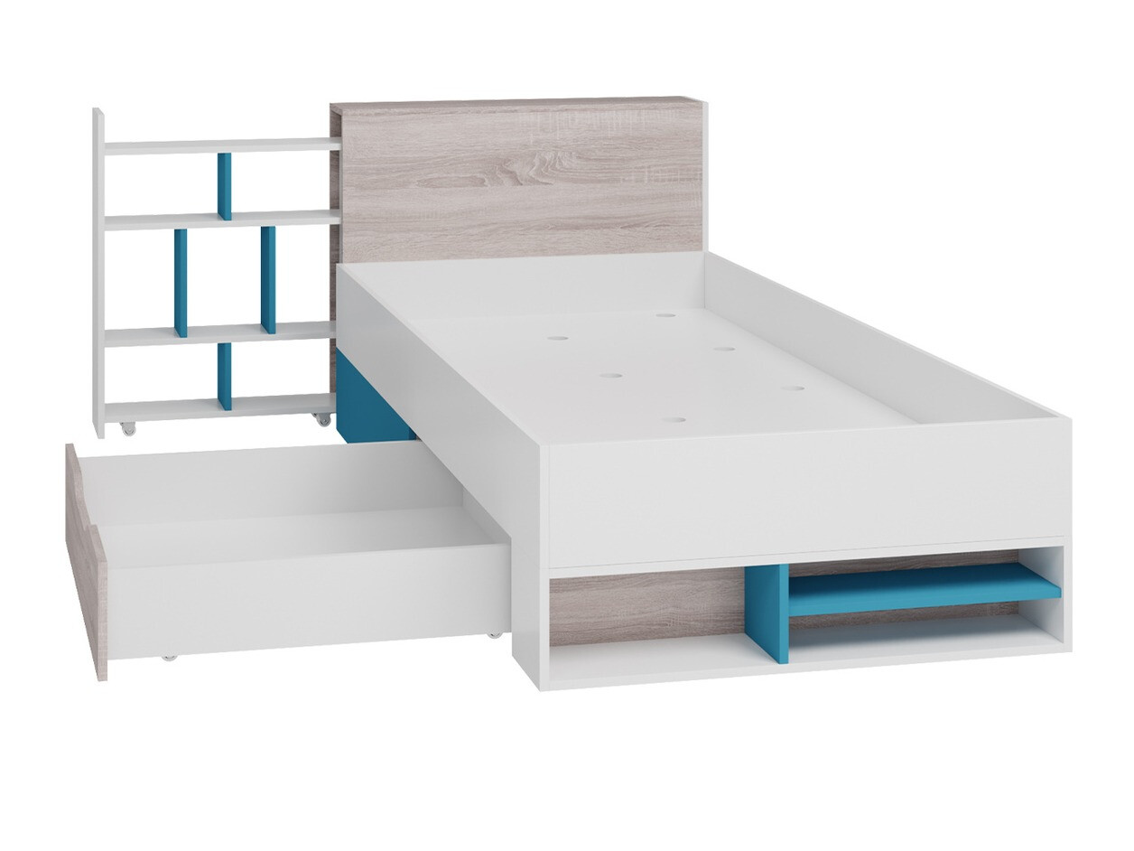 Komplet pohištva za otroško sobo Camteso 114 (Črna + Hrast + Bež)