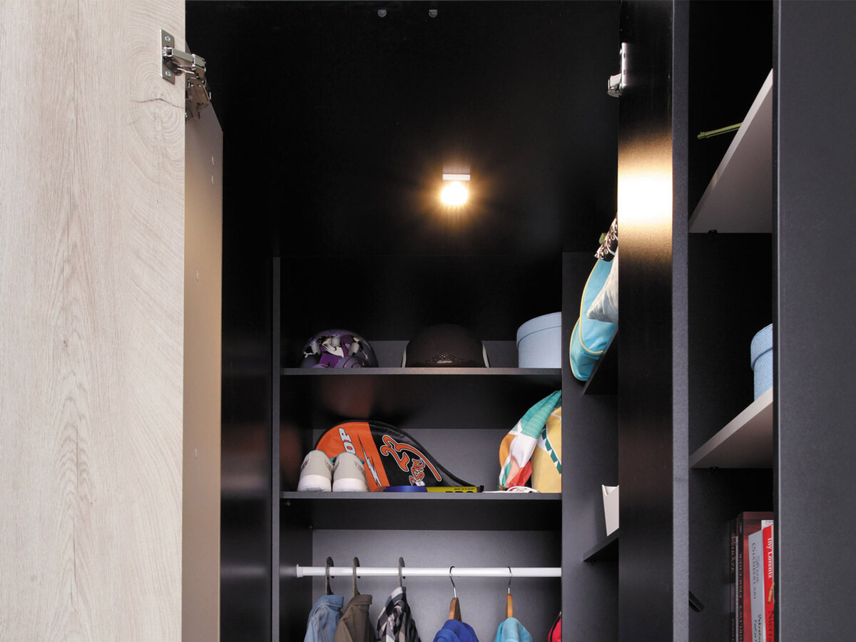 Komplet pohištva za otroško sobo Camteso 115 (Bela + Hrast + Turkizna)