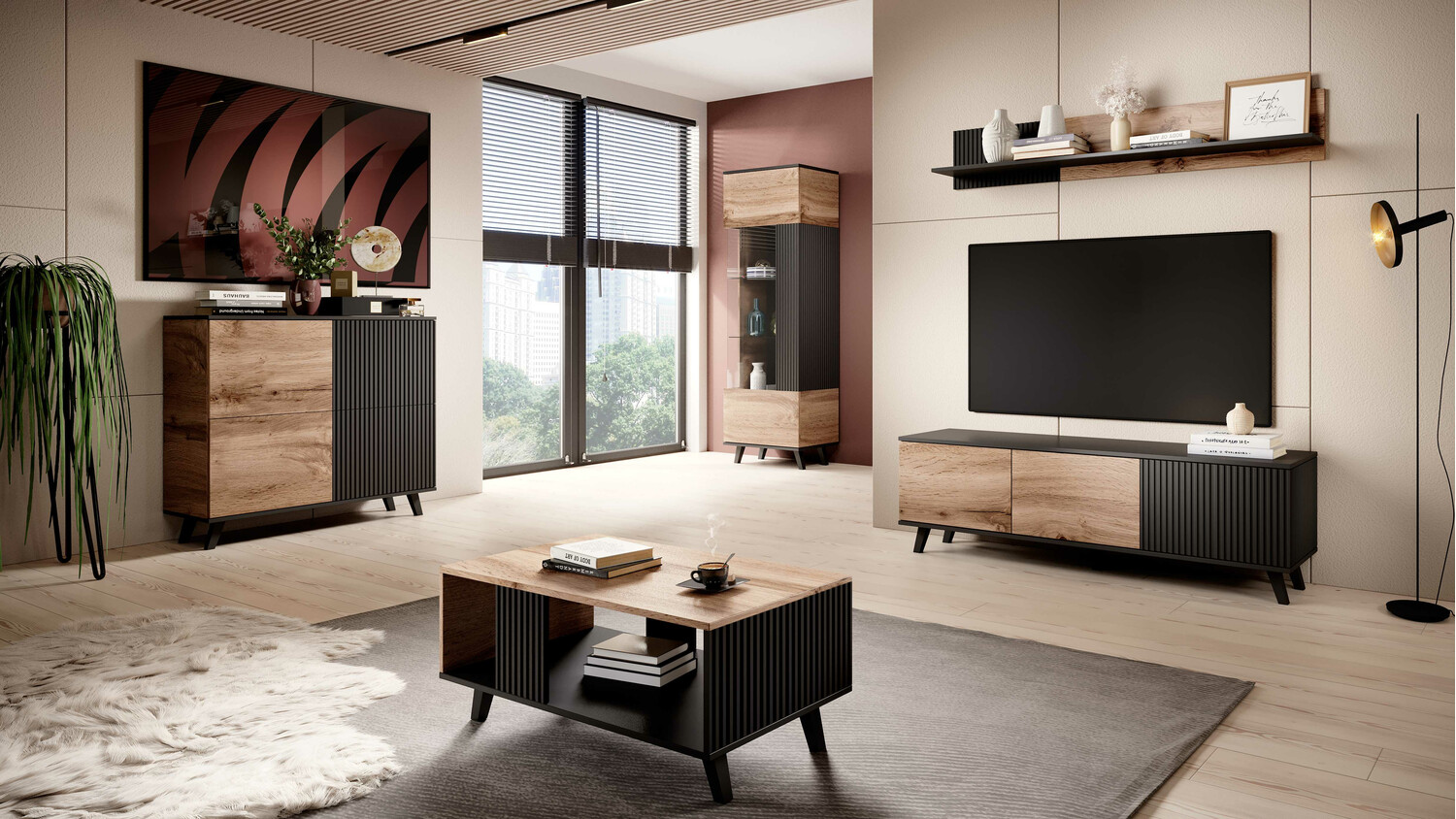 Omarica Luelia 119 (Črna + Wotan hrast)