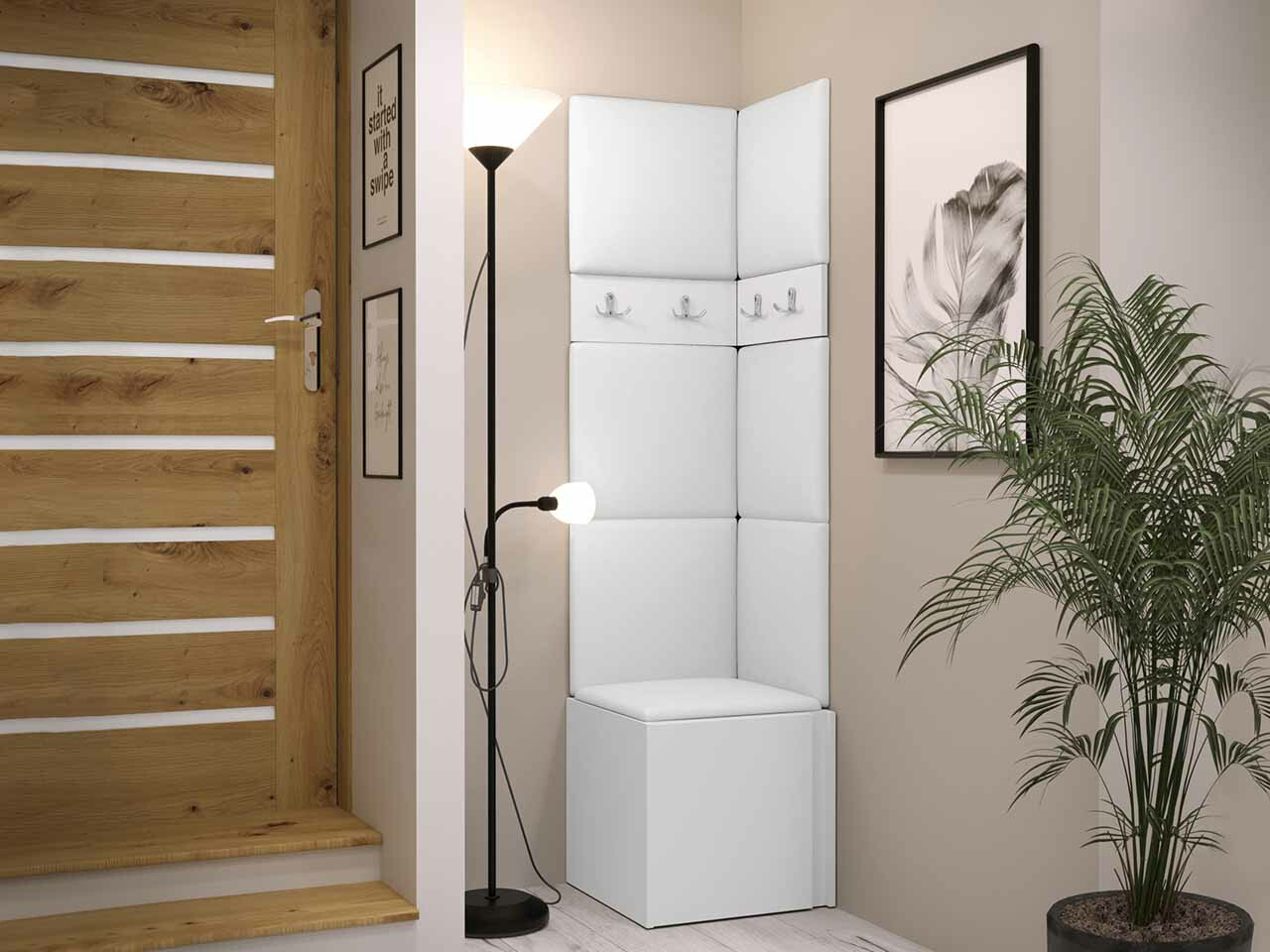 Komplet za predsobo Hartford 347 (Bela)