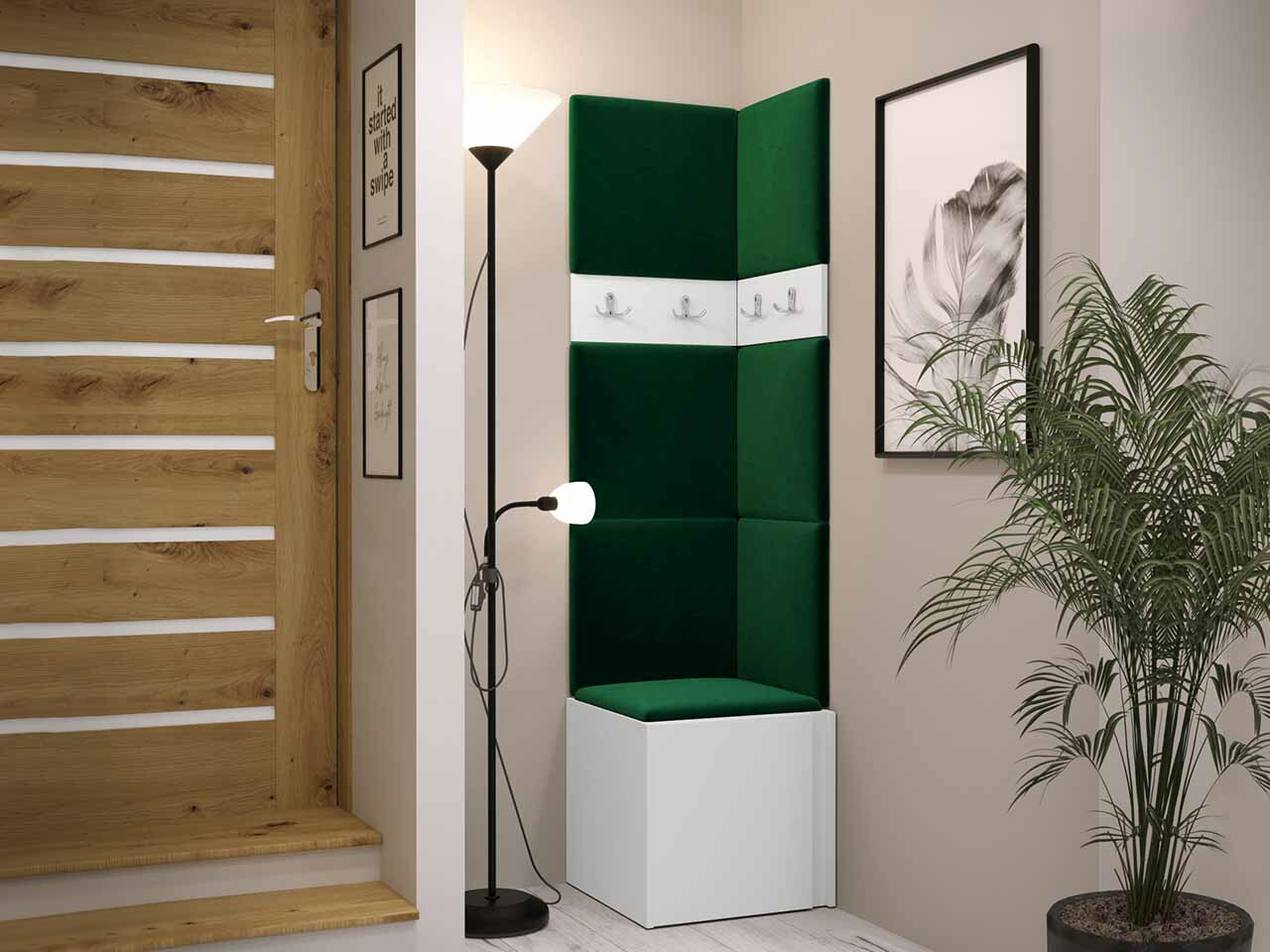 Komplet za predsobo Hartford 347 (Bela)