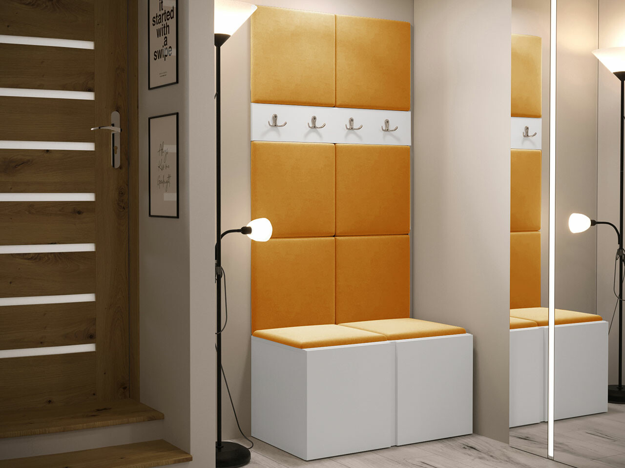 Komplet za predsobo Hartford 267 (Bela)