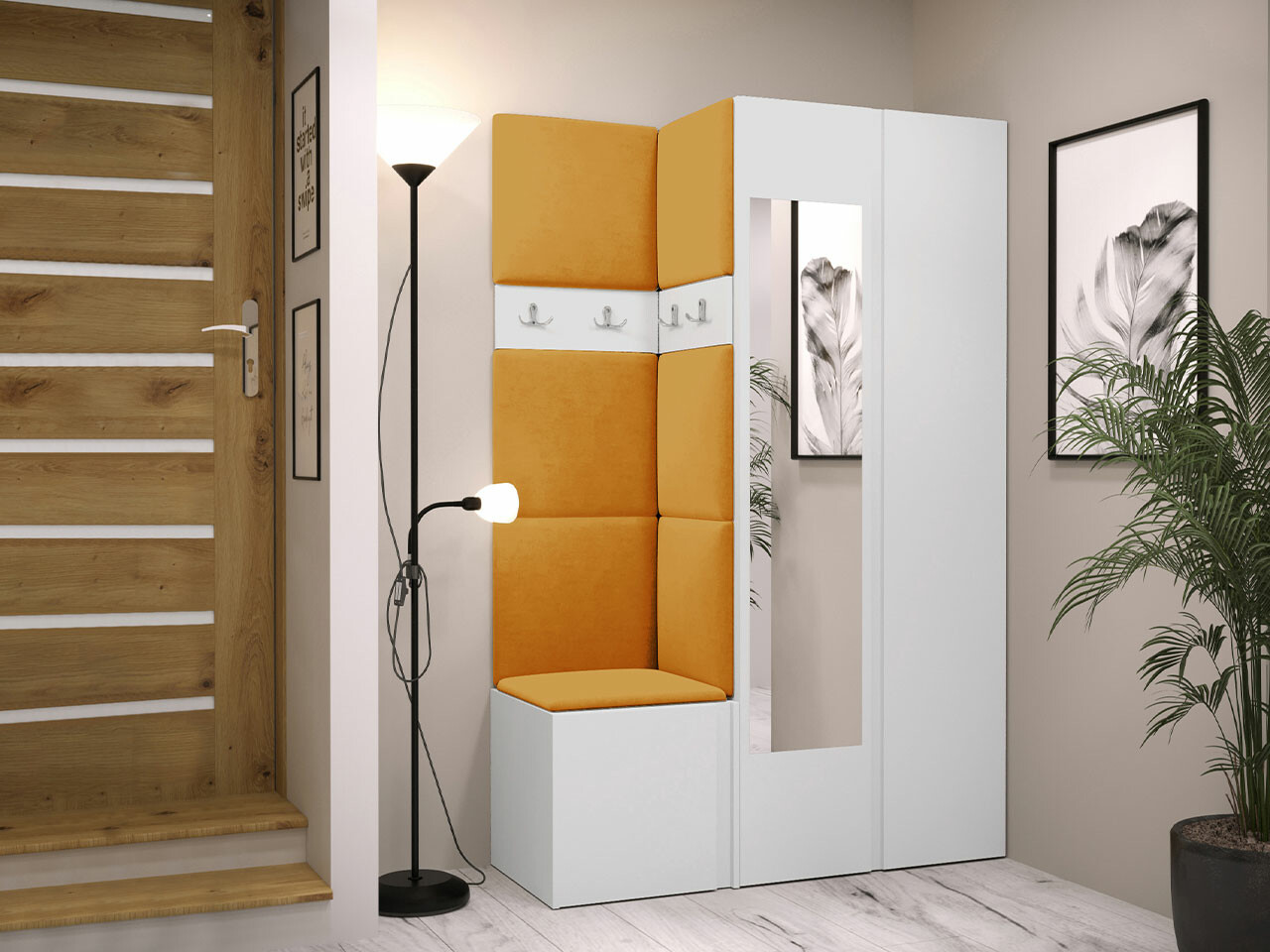 Komplet za predsobo Hartford 350 (Bela)