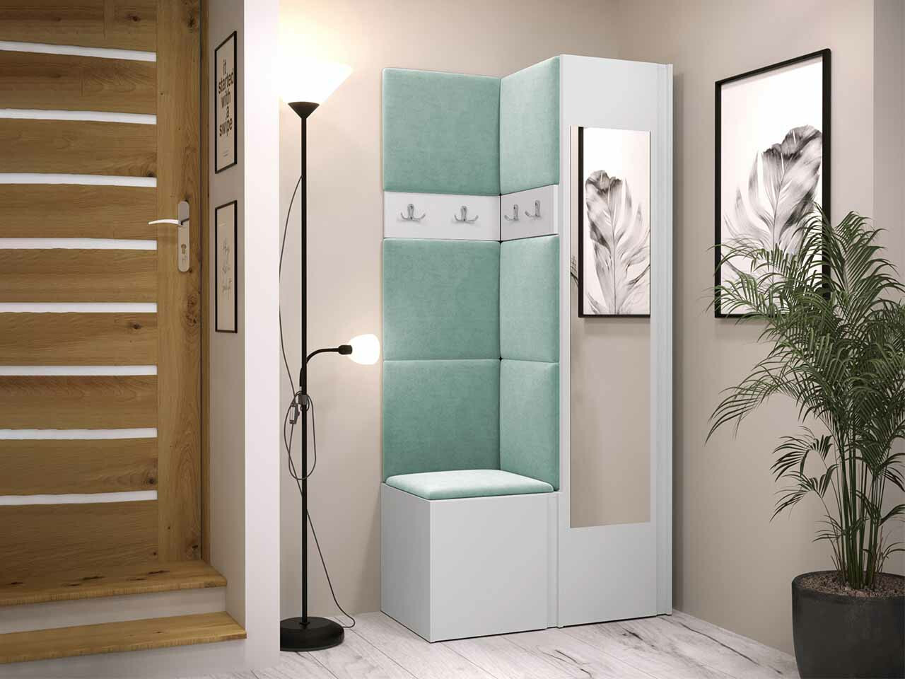 Komplet za predsobo Hartford 354 (Bela)