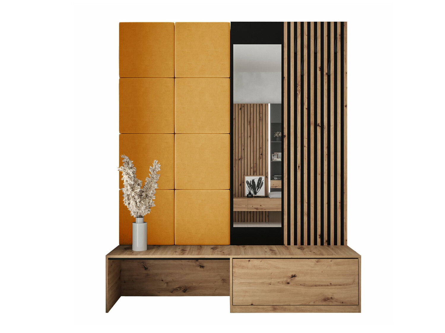 Komplet za predsobo Hartford 322 (Artisan hrast + Manila 32)