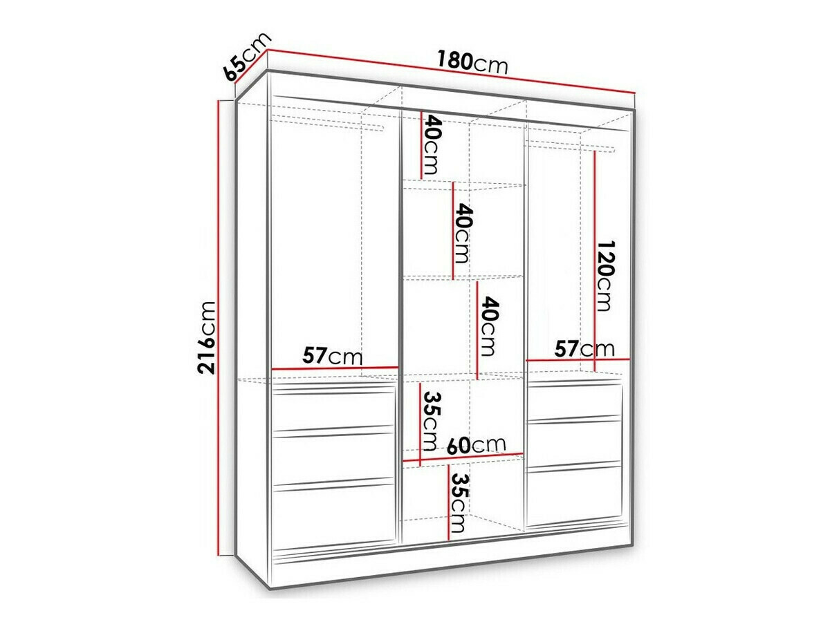 Garderobna omara Toledo 120 (Hrast lefkas + Črna)