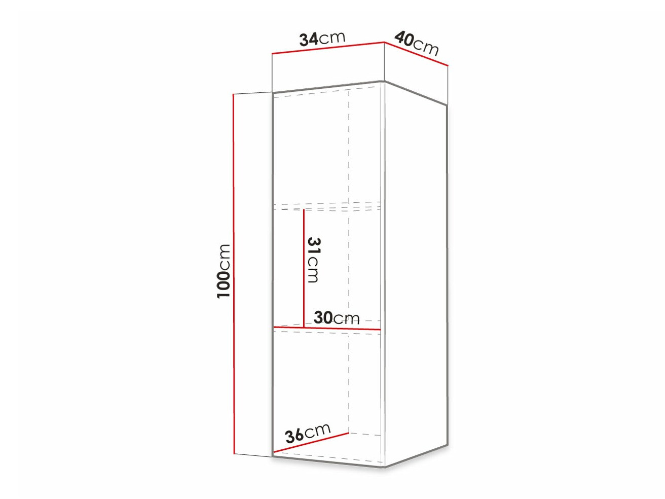 Stenska omarica Artifar (Črna)