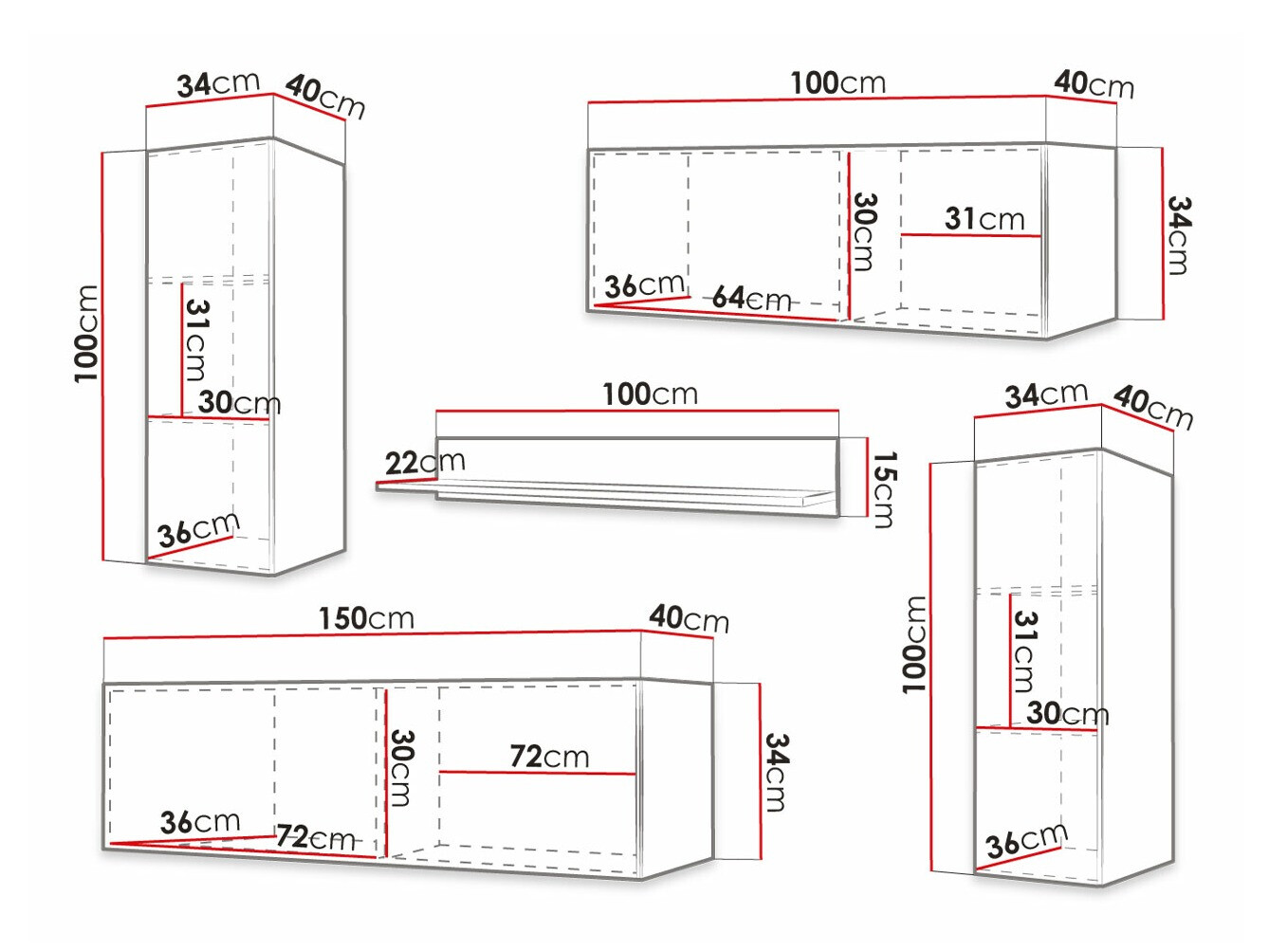 Komplet za dnevno sobo Anulio II (Črna)