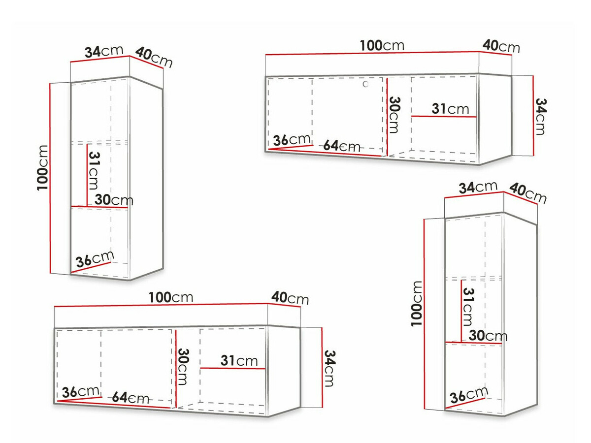 Komplet za dnevno sobo Elblaru 107 (Bela)