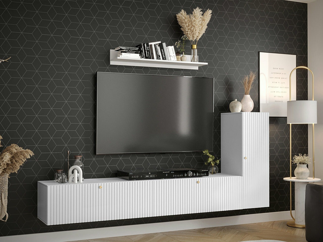 Komplet za dnevno sobo Elblaru 109 (Bela)