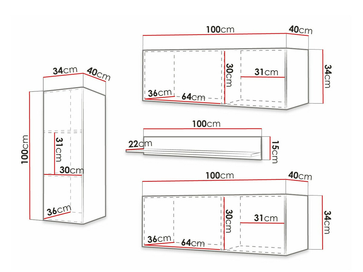 Komplet za dnevno sobo Elblaru 109 (Bela)