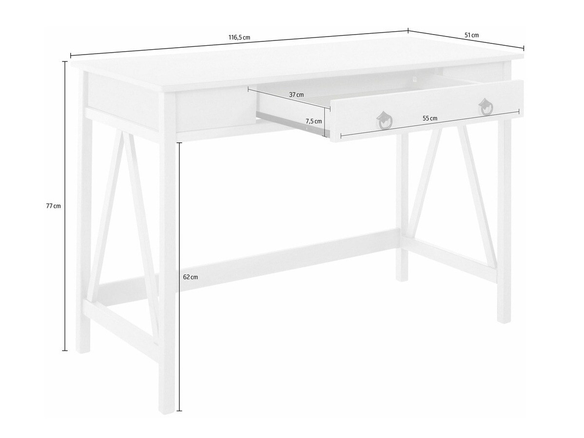 Pisalna miza Denton 421 (Svetlo rjava)