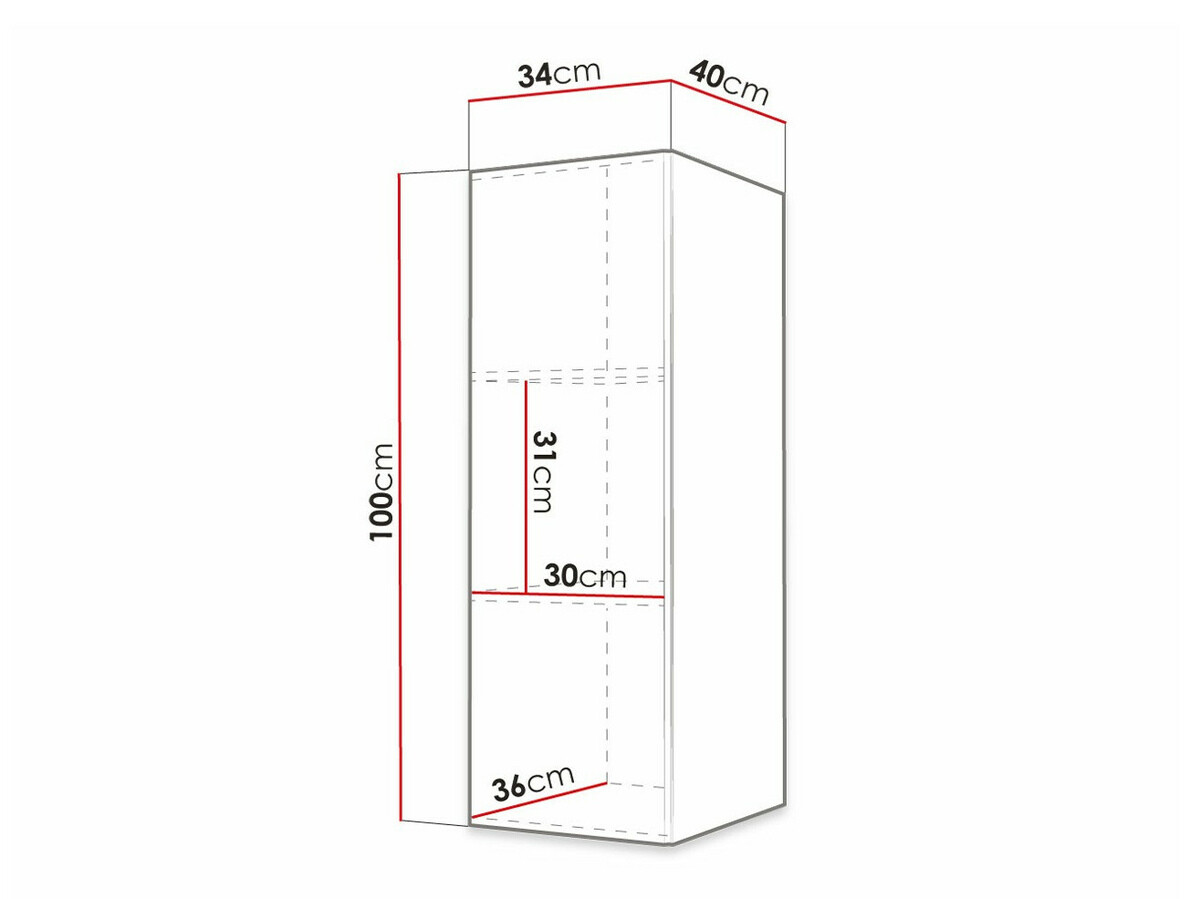 Stenska omarica Elblaru 104 (Bela)