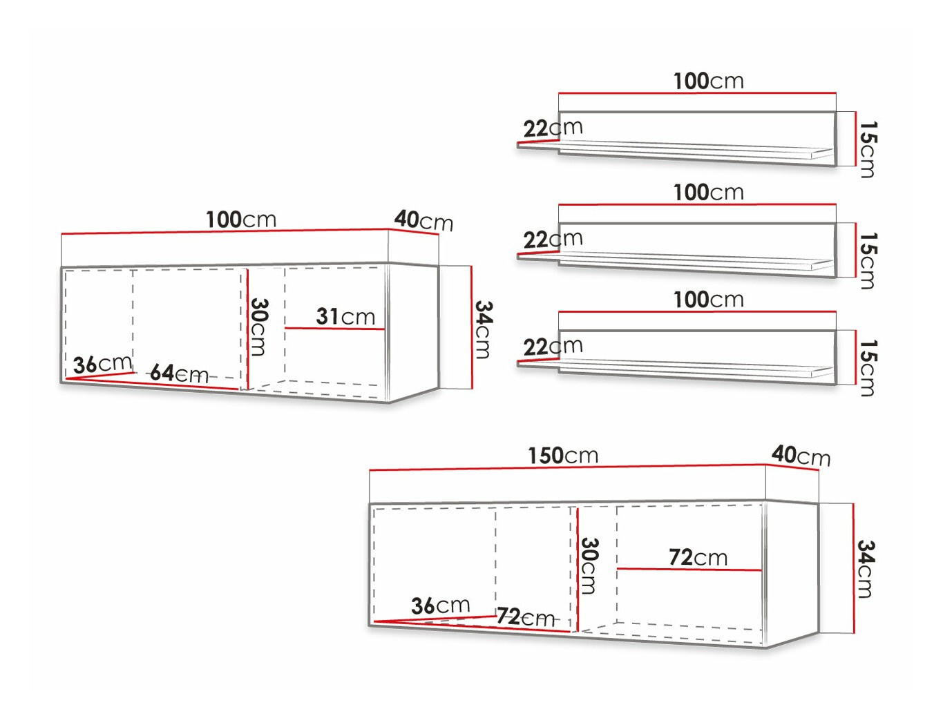 Komplet za dnevno sobo Elblaru 114 (Črna)