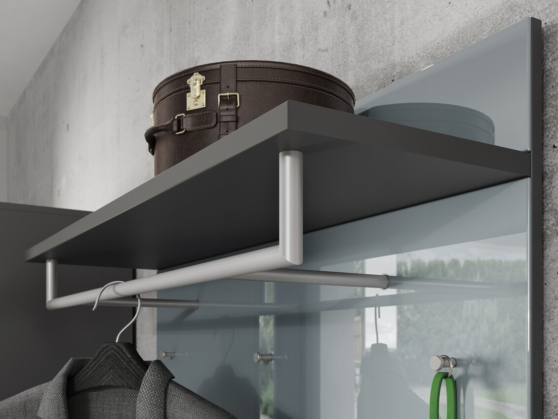 Obešalnik Fivsori 107 (Sijaj siva + Grafit)