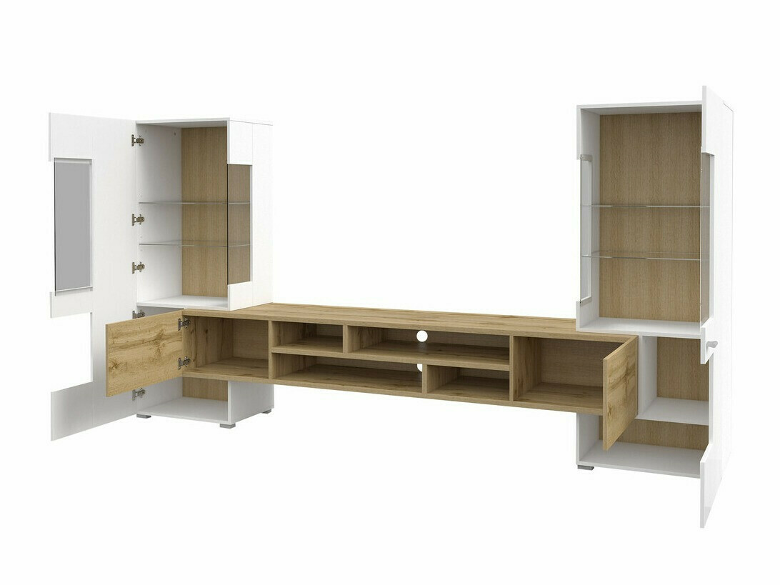 Komplet za dnevno sobo Mondalo 105 (Wotan hrast + Sijaj bela)