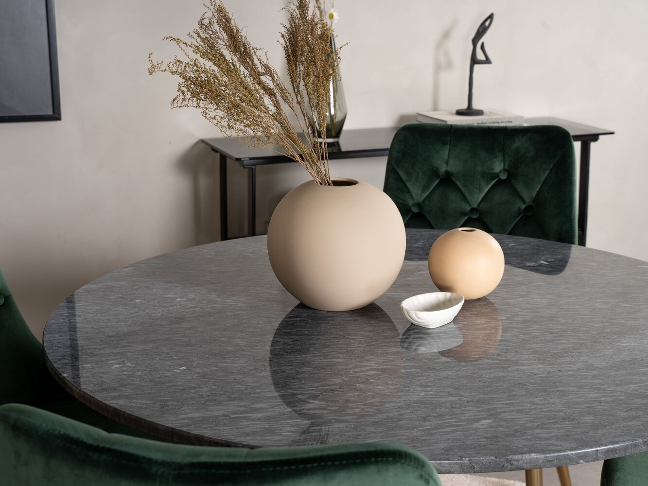 Jedilniški komplet Dallas 370 (Zelena + Zlata)