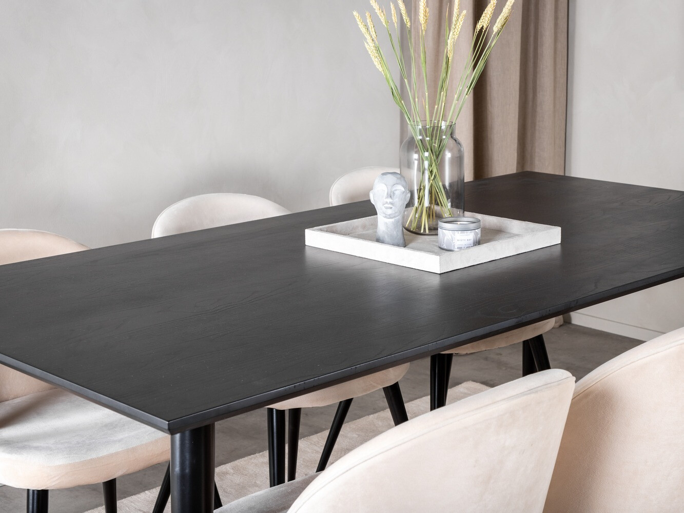 Jedilniški komplet Dallas 1335 (Bež + Črna)