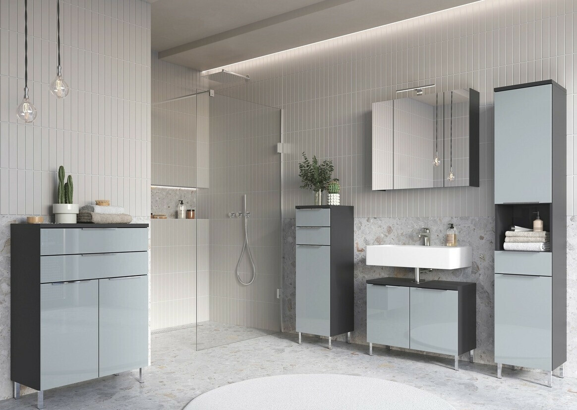 Prostostoječa kopalniška omarica za umivalnik Saldele 102