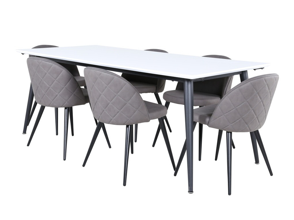 Jedilniški komplet Dallas 3303 (Črna + Siva)