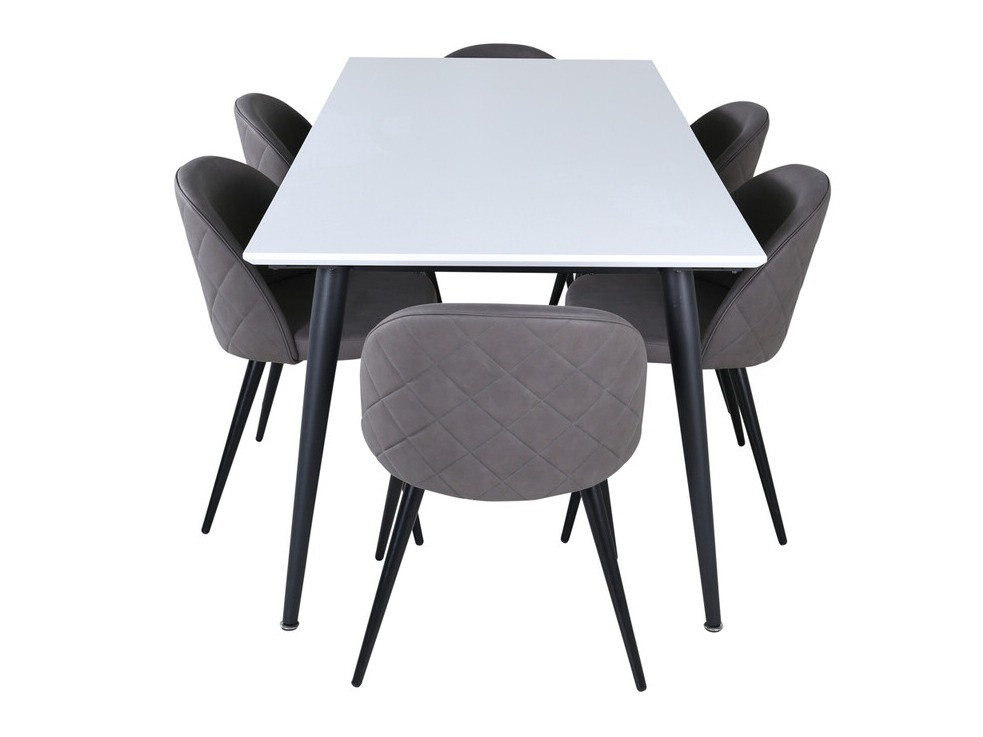 Jedilniški komplet Dallas 3303 (Črna + Siva)