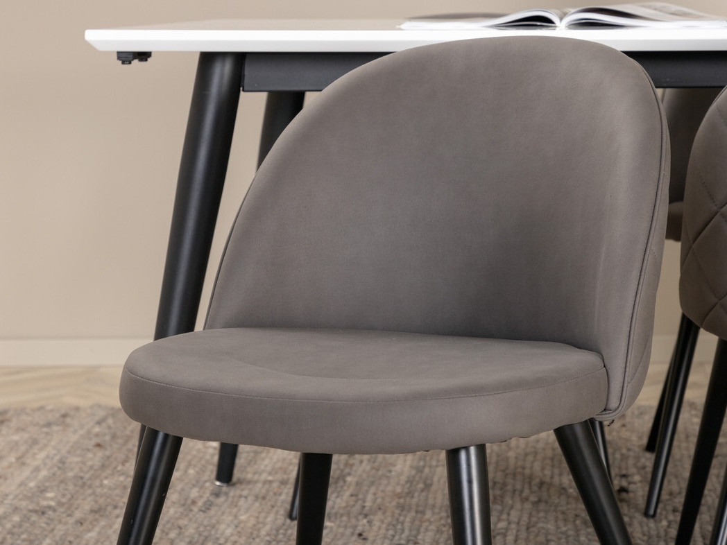 Jedilniški komplet Dallas 3303 (Črna + Siva)