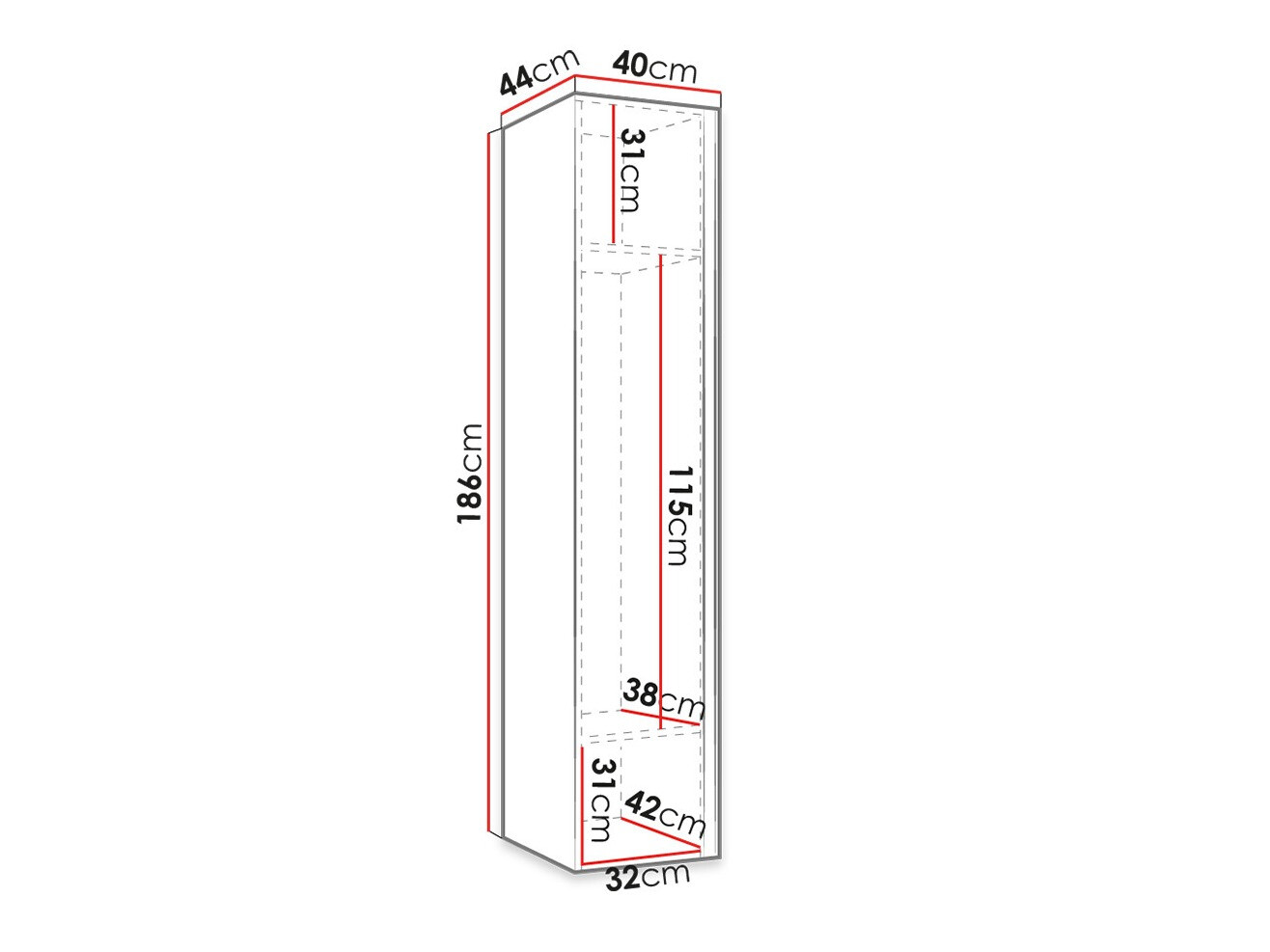 Garderobna omara Hartford 369 (Artisan hrast + Črna)