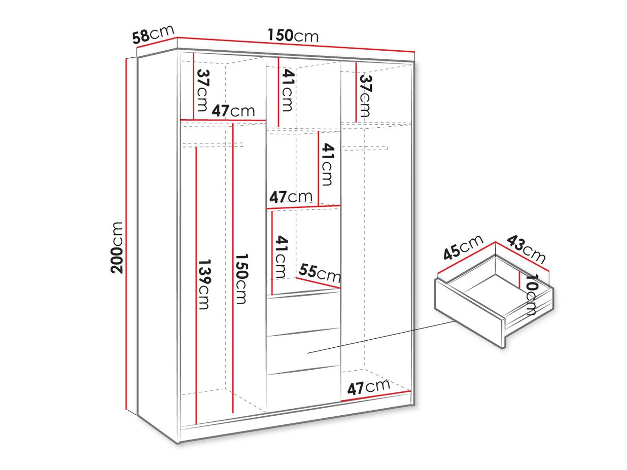 Garderobna omara Collis IV (Wotan hrast)