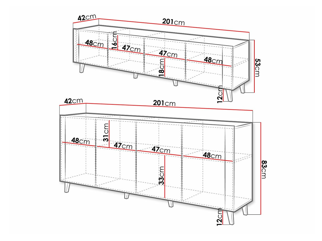 Komplet za dnevno sobo Charlotte 185 (Bela + Craft hrast)