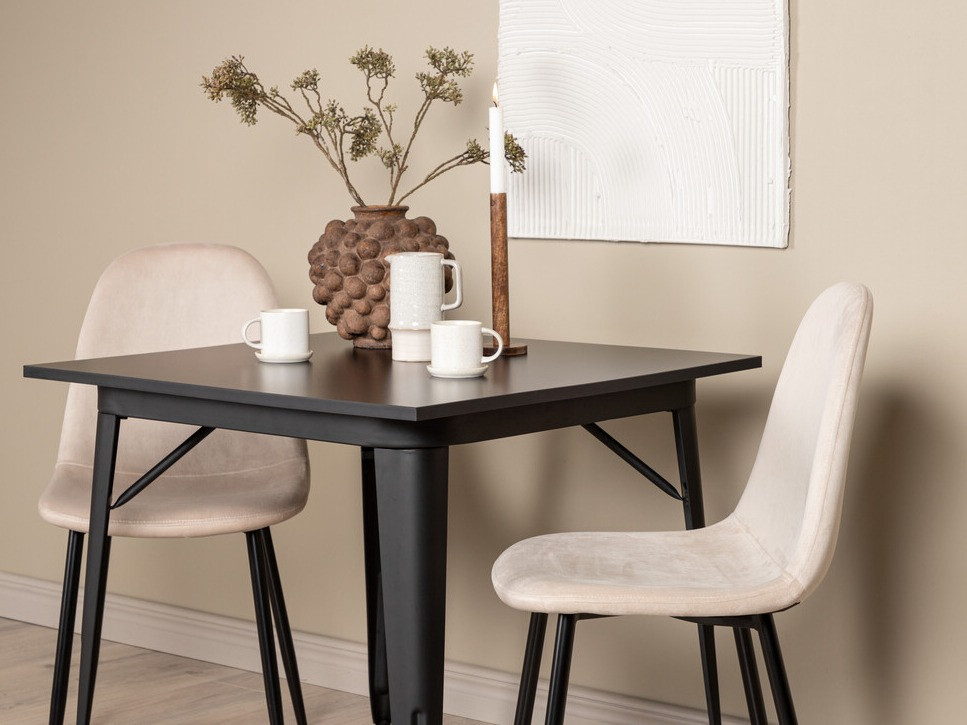 Jedilniški komplet Dallas 3353 (Črna + Bež)