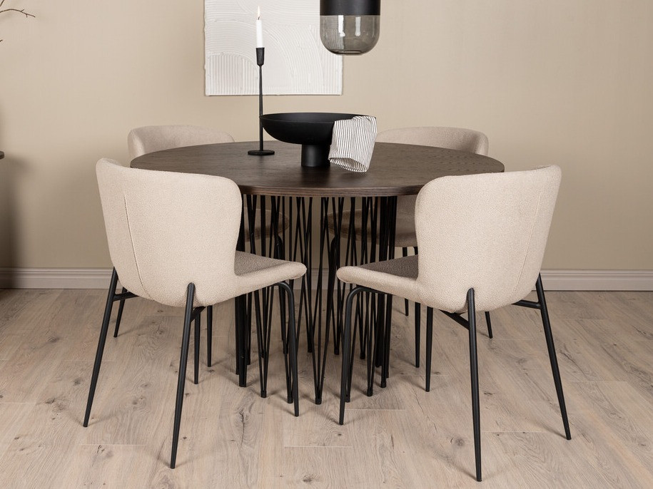 Jedilniški komplet Dallas 3379 (Bež + Črna)