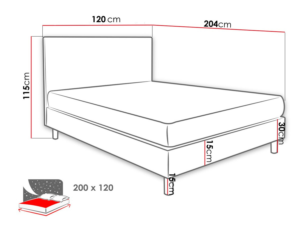 Postelja Logan 100 (Solo 255)