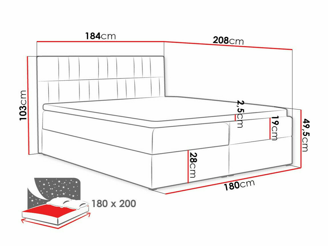Boxspring postelja Pons (Paros 2)