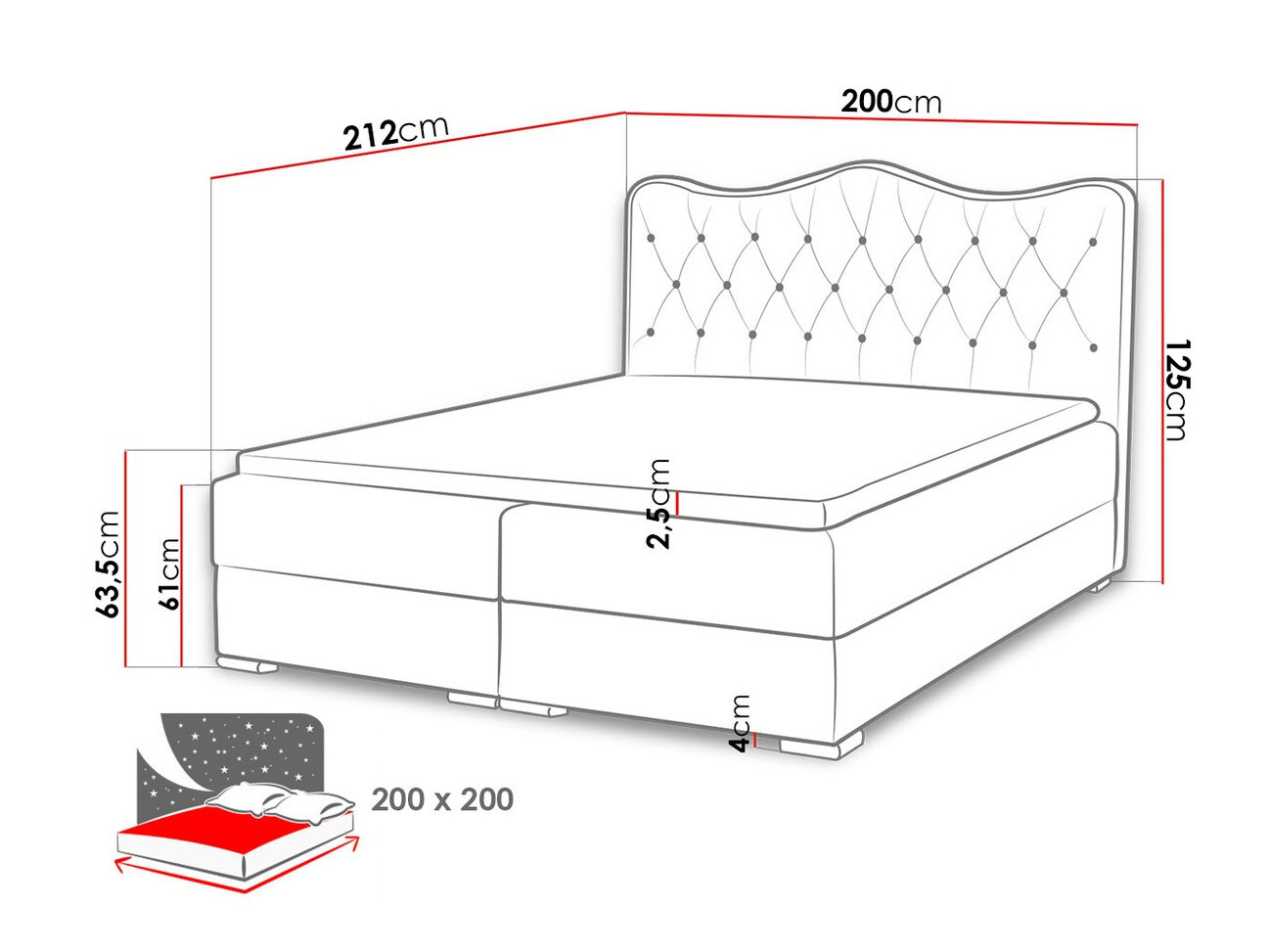 Boxspring postelja Tectum I