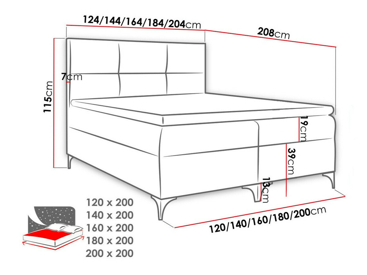 Boxspring postelja Mare (Magic Velvet 2260)
