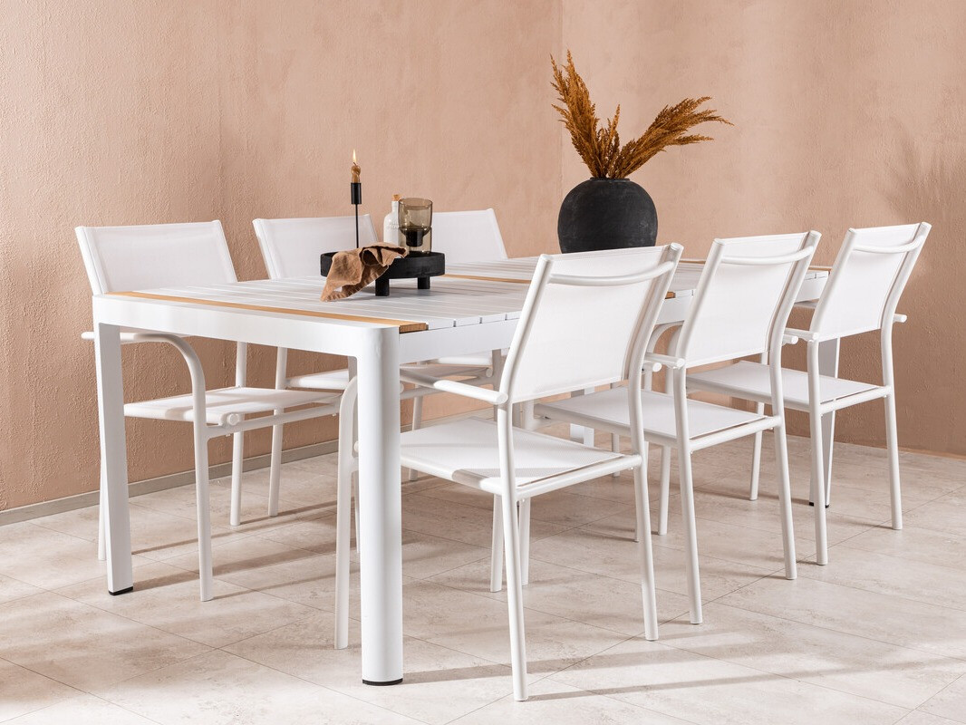 Vrtna miza Dallas 2834 (Bela + Rjava)