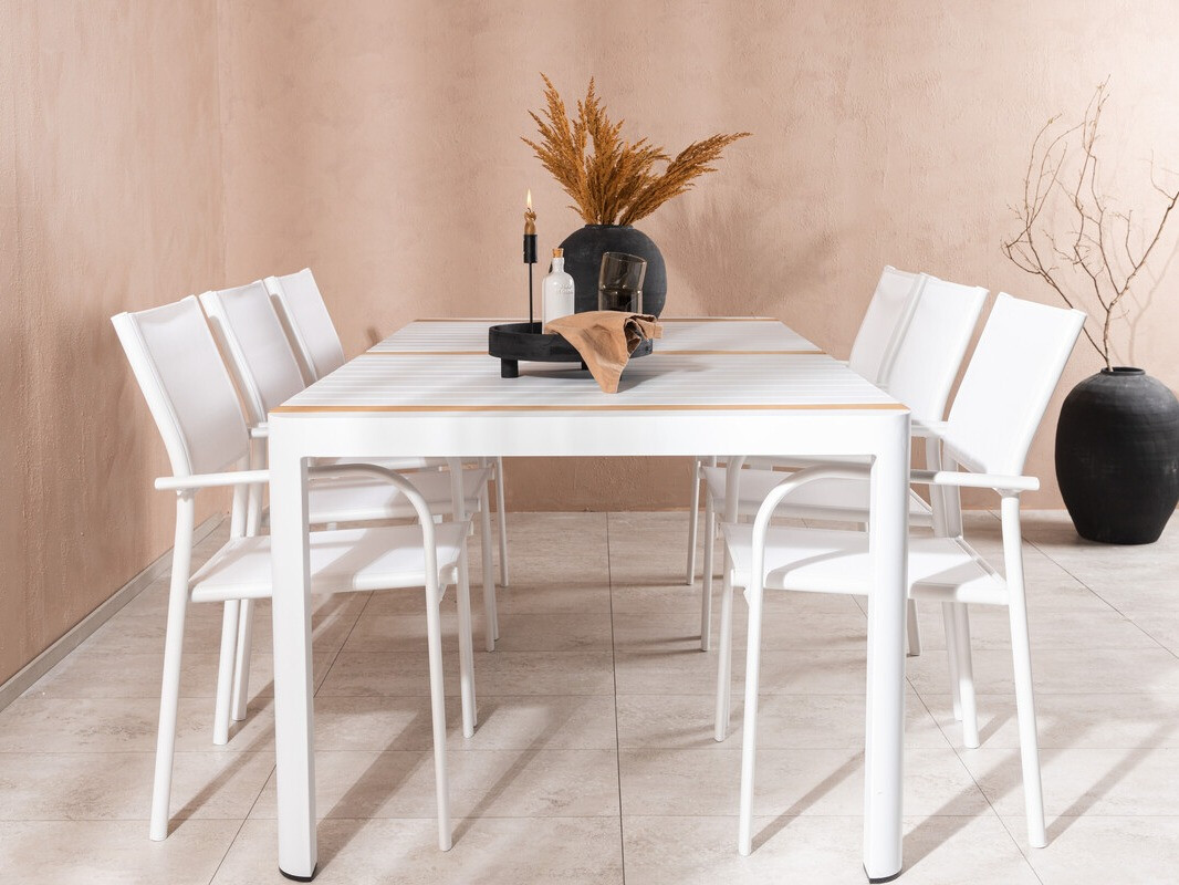 Vrtna miza Dallas 2834 (Bela + Rjava)