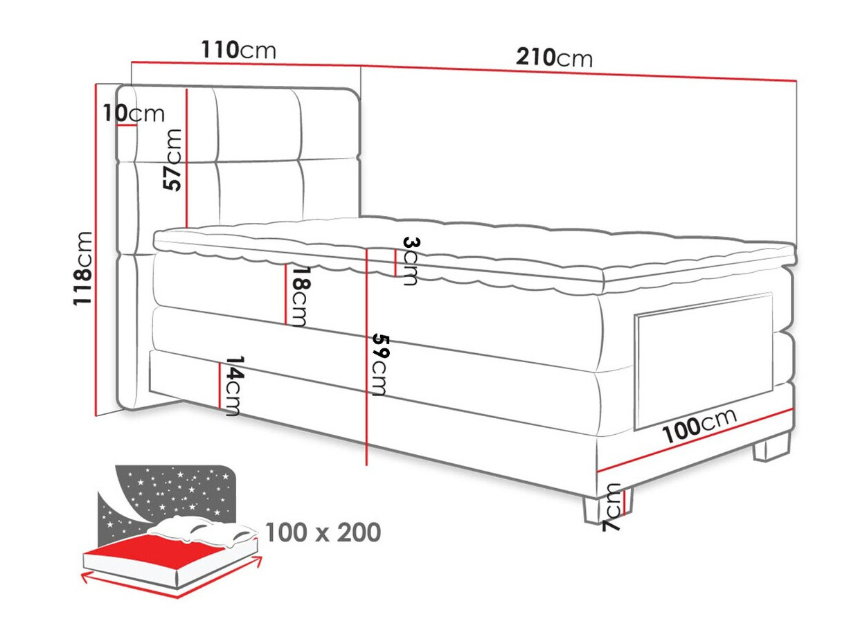 Boxspring postelja ComfiDream 168