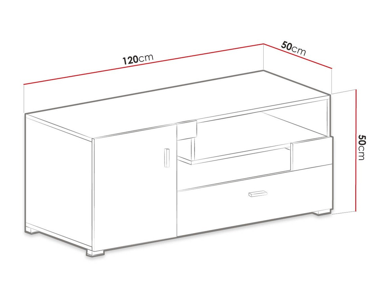 TV-omarica Omaha D134 (Beljen bor + Vijolična)
