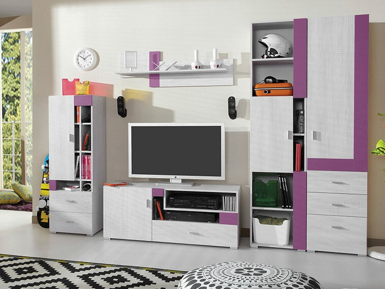 TV-omarica Omaha D134 (Beljen bor + Vijolična)