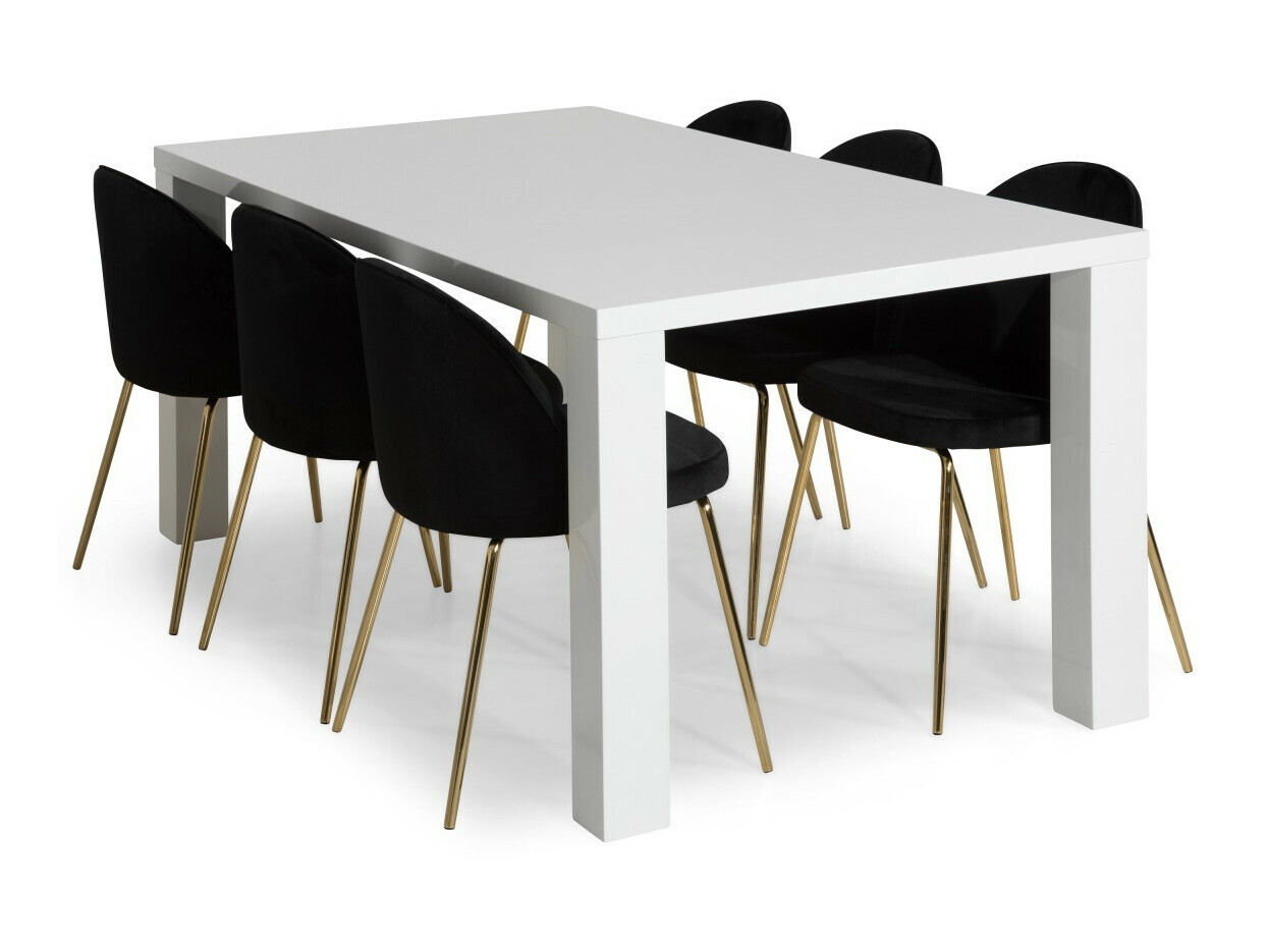 Jedilniški komplet In Living 325 (Črna + Baker)