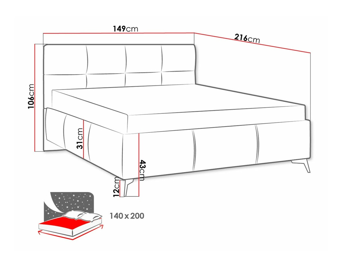 Postelja ComfiDream 172 (Fresh 32)
